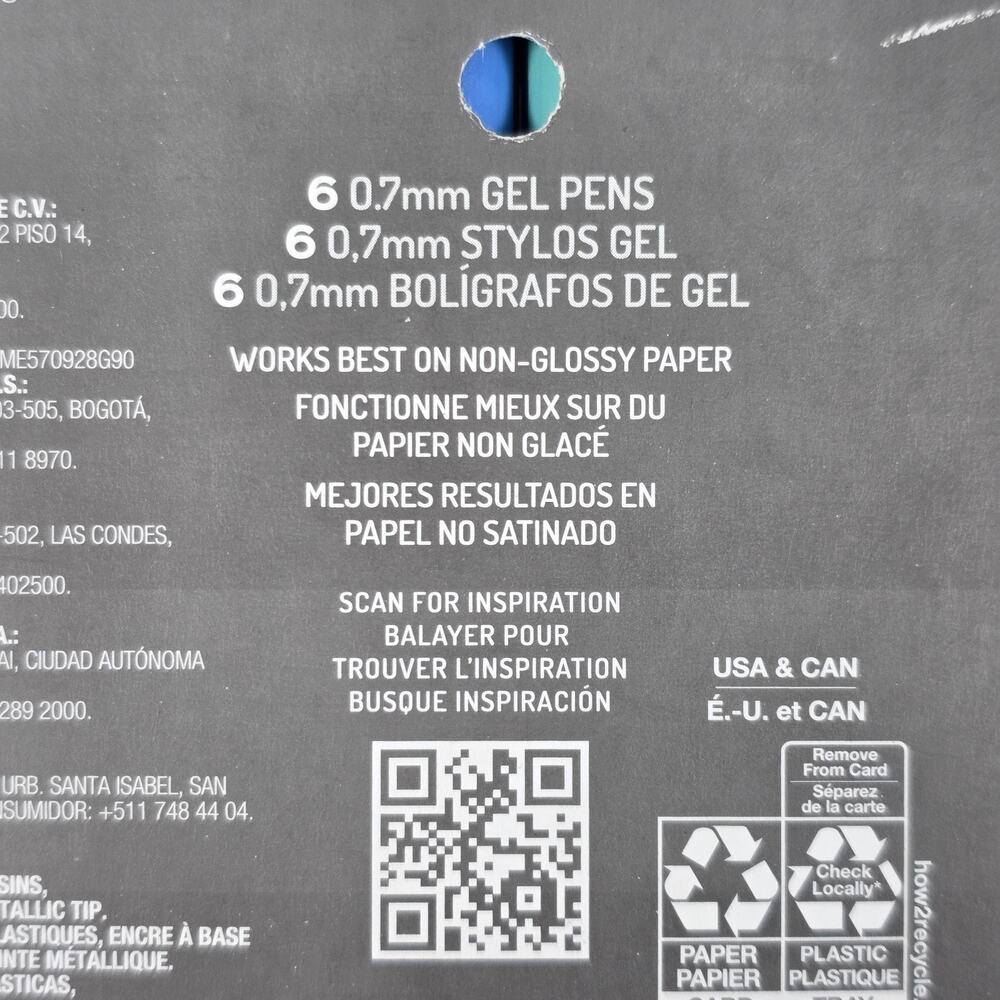 Paper Mate InkJoy Gel Pens 0.7mm Medium Point Bright Colors 6 Pack New - Picture 10 of 12